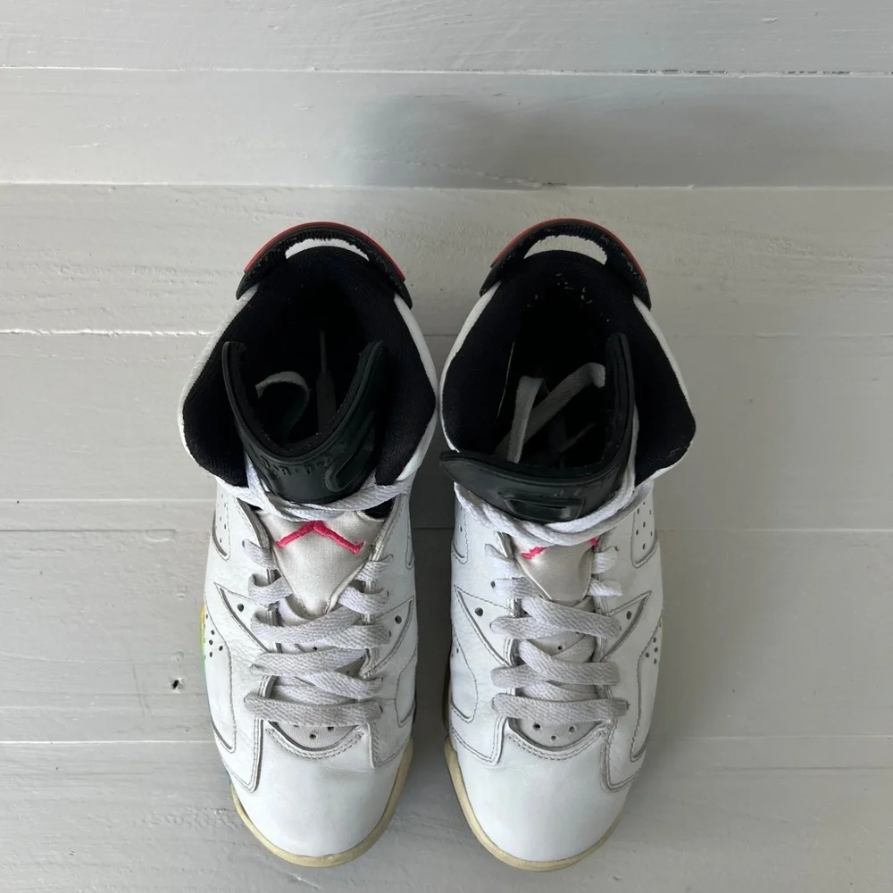 Nike Air Jordan 6 Retro Pink Flash White Sneakers Shoe Kid’s Youth 5